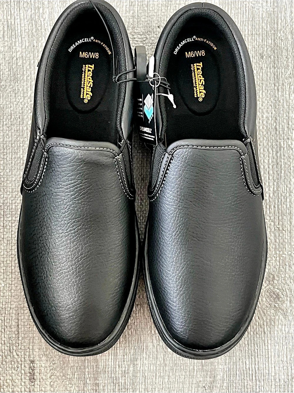 Tredsafe Dreamcell Anti-Fatigue Slip Resistant Black Work Shoes M6/W8 Medium